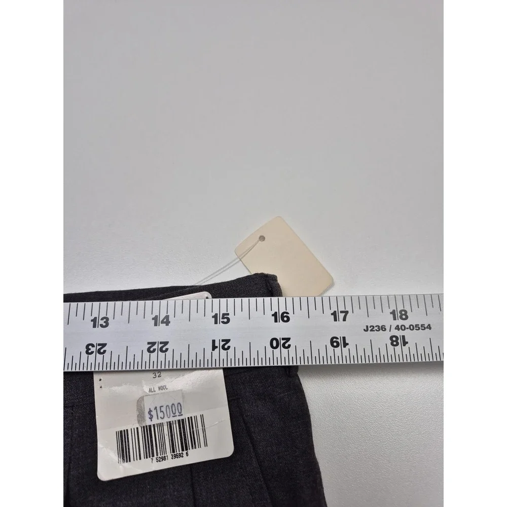VTG Loro Piana Dress Pants Mens 32x35 Gray Wool Super 100s Pleated Unhemmed NWT
